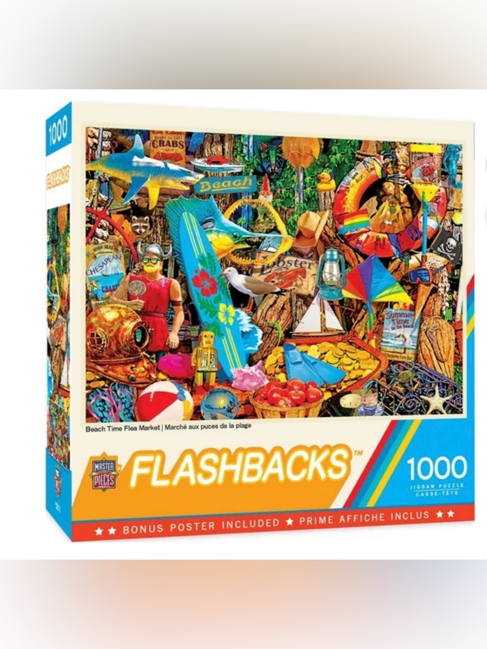MasterPieces 1000 Piece Puzzle - Beach Time Flea Market - 19.25"x26.75"